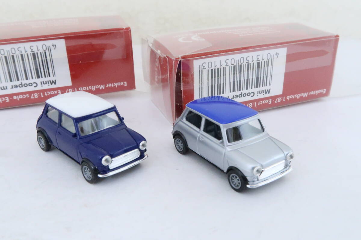 herpa MINI COOPER met ミニクーパー メタリック 箱付 2台 1/87 西ドイツ製 ニレの画像3