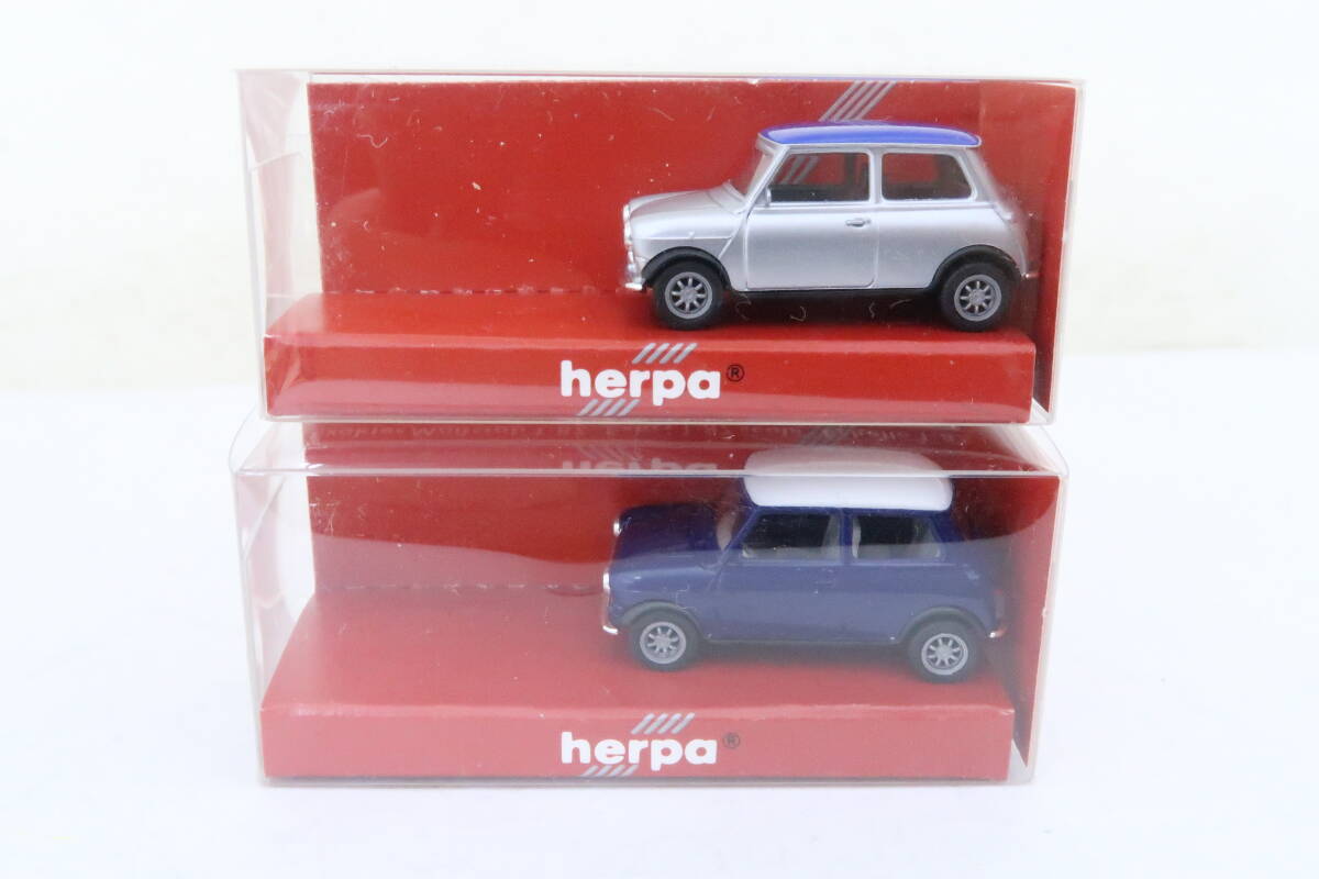 herpa MINI COOPER met ミニクーパー メタリック 箱付 2台 1/87 西ドイツ製 ニレの画像6