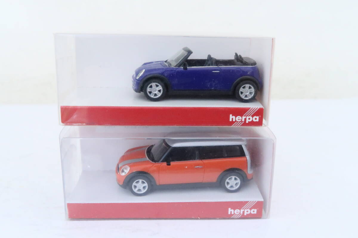 herpa Mini Clubman Cooper Cabriolet ミニクーパー クラブマン 箱付 2台 1/87 西ドイツ製 ニレの画像7