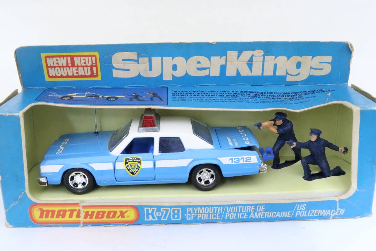matchbox SuperKings PLYMOUTH GF POLICE プリムス パトカー 1/38? 箱付(傷み) イギリス製 イハコの画像6