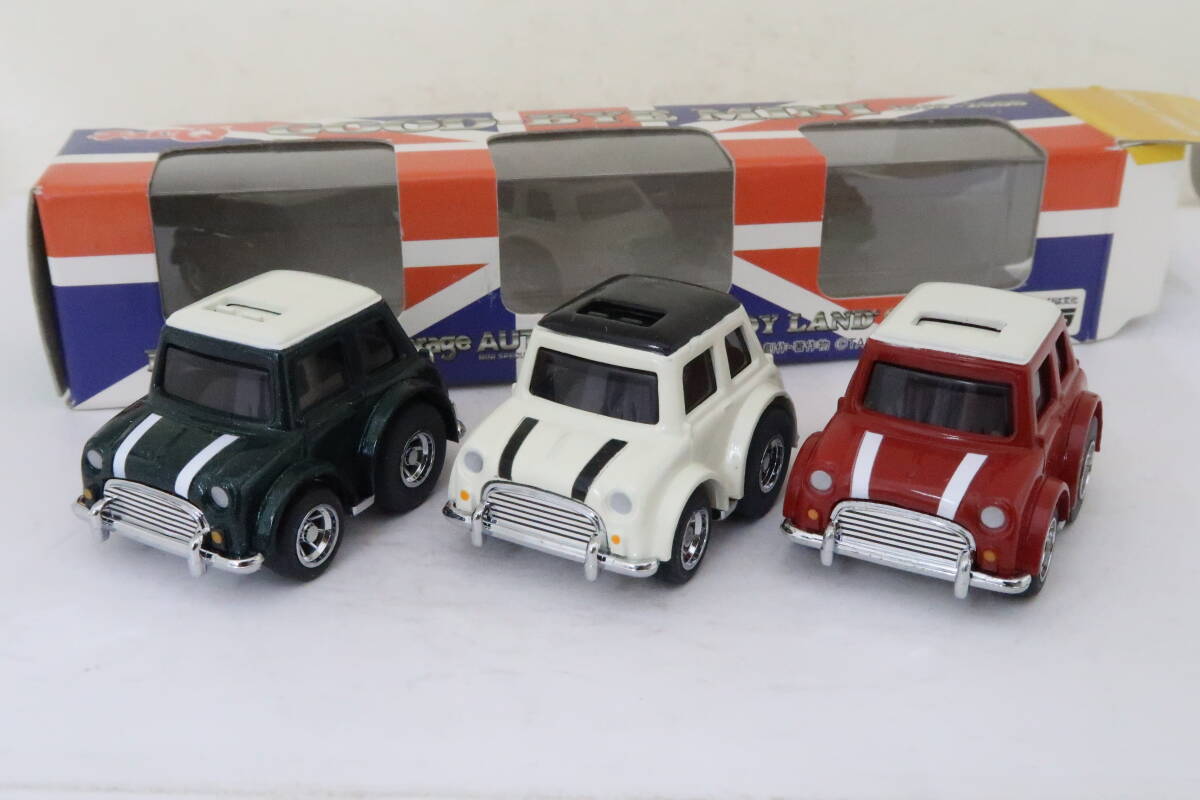 / KIDDY LAND Original チョロQ AUTO DELTA MINI COOPER ミニクーパー 3台セット 箱付 ロレ_画像3