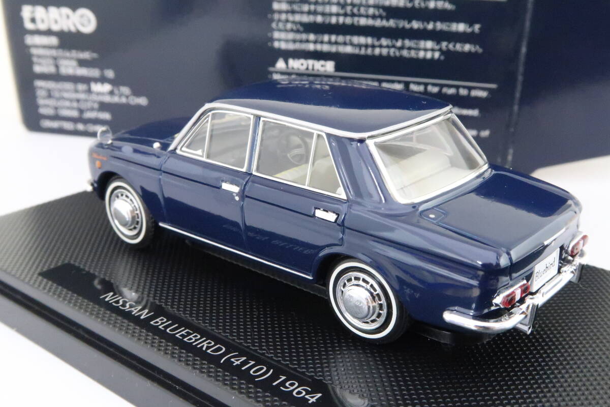 EBBRO NISSAN BLUEBIRD 410 BLUE 日産 ブルーバード 箱付 1/43 ニニレの画像4