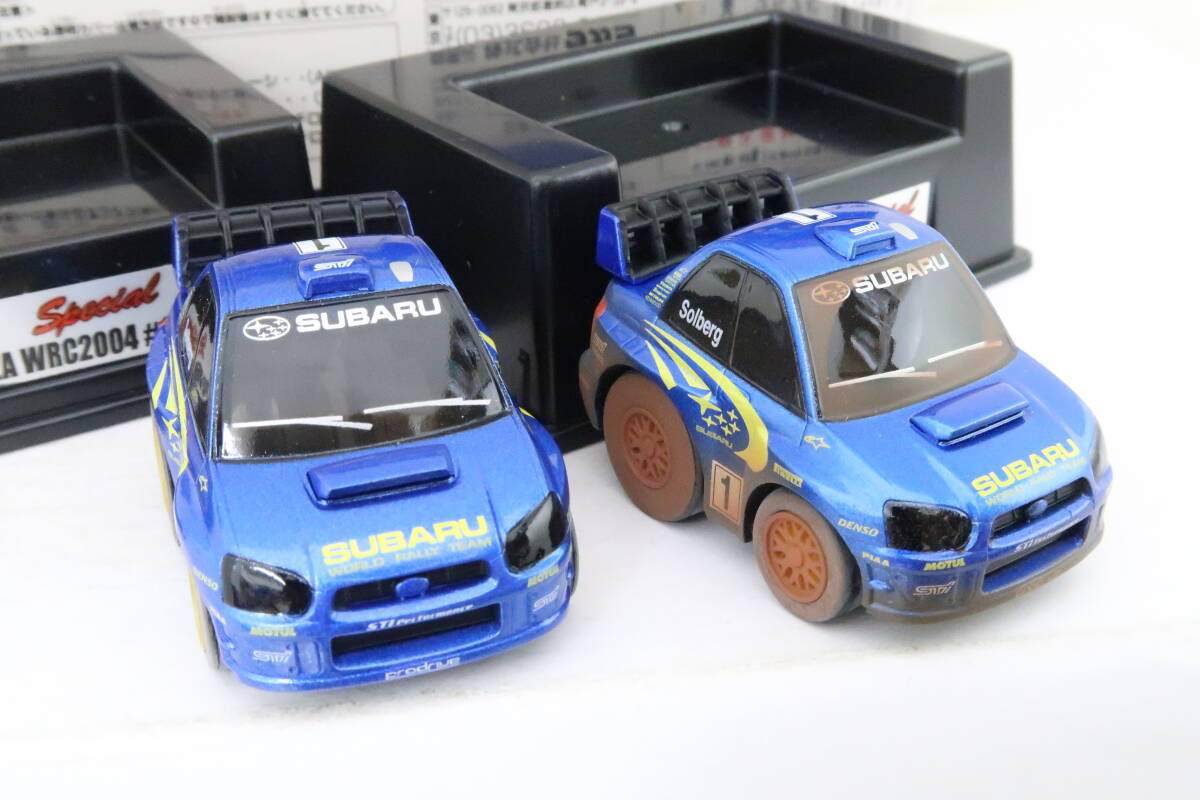 / 超リアル仕上げチョロQ SUBARU IMPREZA WRC CAR 2004 スバル インプレッサ セット 箱付 イコレの画像4