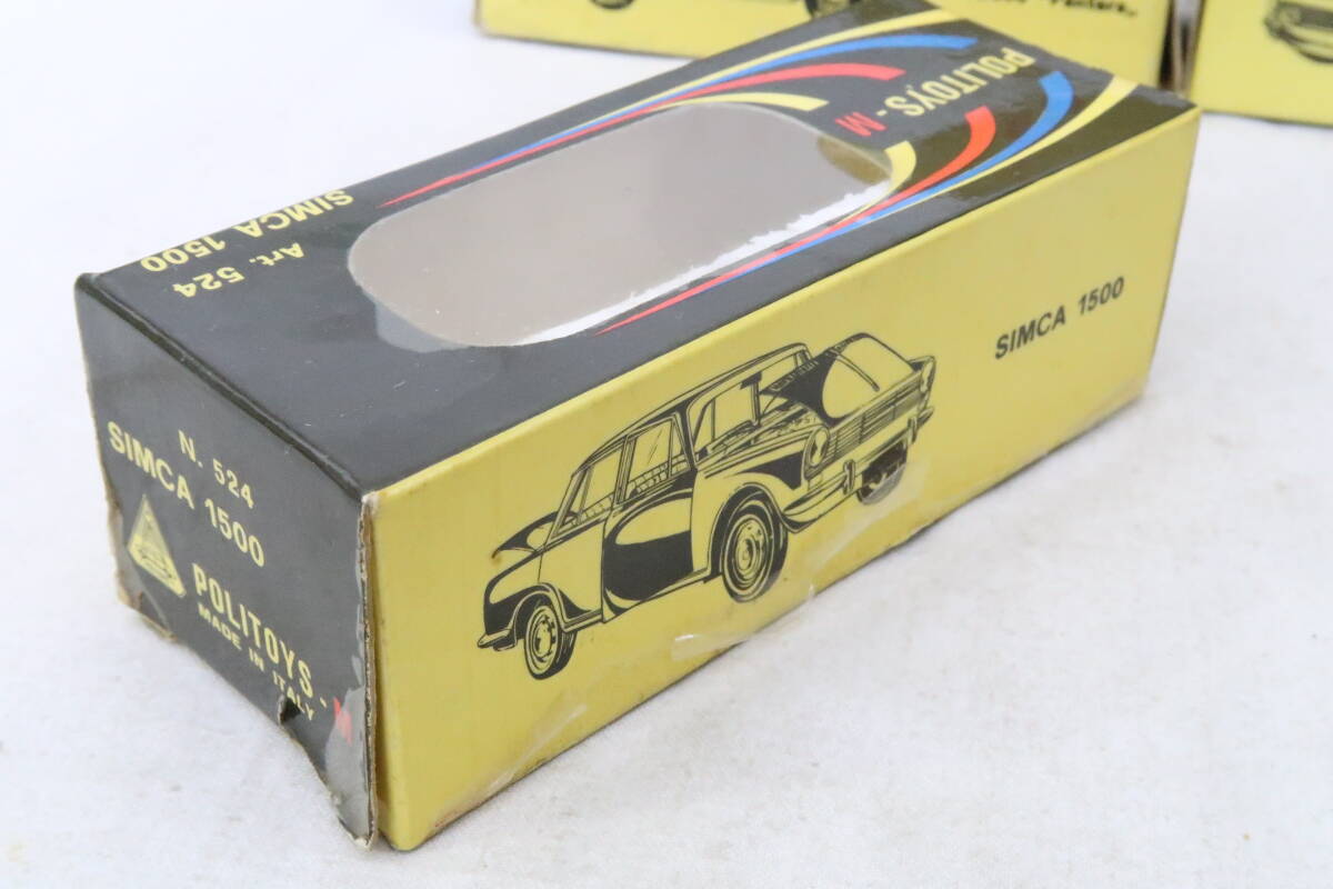 ミニカー空箱 POLITOYS FIAT ALFA ROMEO SIMCA ISO フィアット アルファロメオ 6個 イタリア製 難有 1/43 ハコの画像2