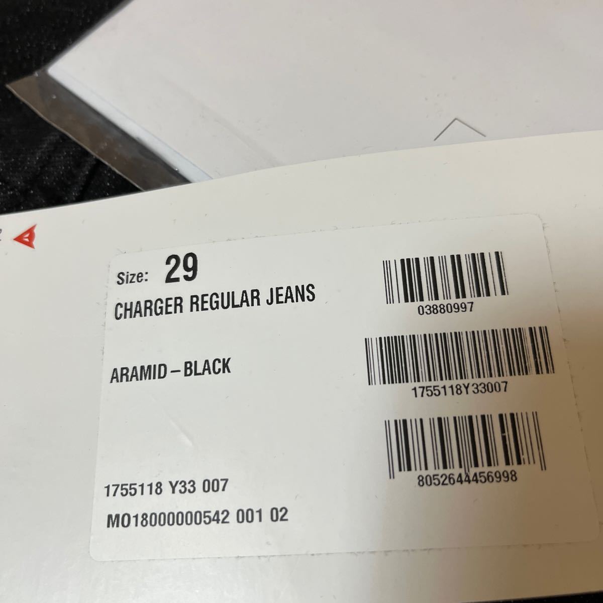 DAINESE CHARGER REGULAR JEANS 29 ダイネーゼ アラミド繊維混合 デニム パンツ レギュラージーンズ ブラック バイクライディング シティ_画像5