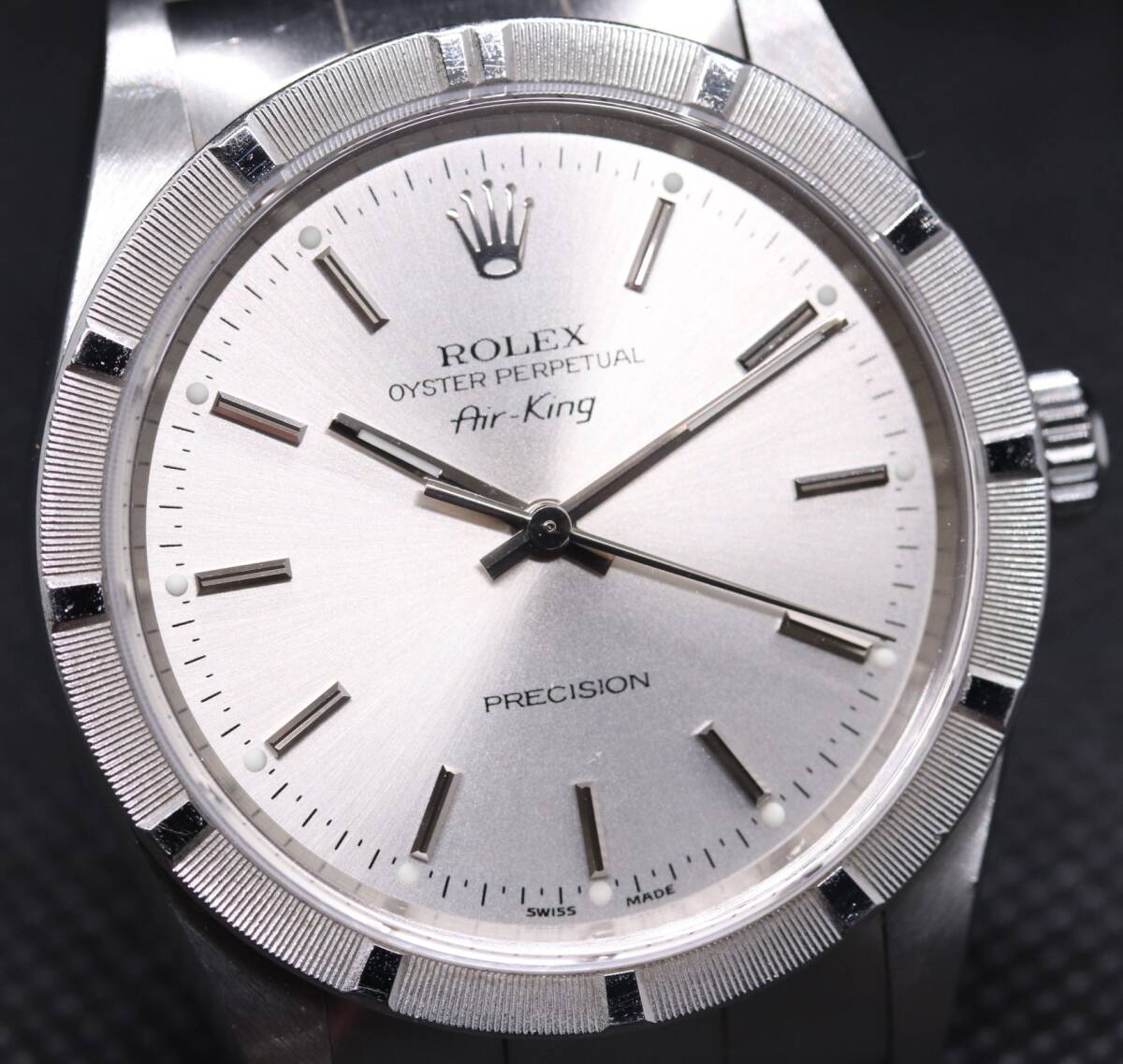 ロレックス エアキング プレシジョン 自動巻 腕時計 14010M メンズ Y番 SSブレス シルバーカラー 稼働品 ROLEXの画像1