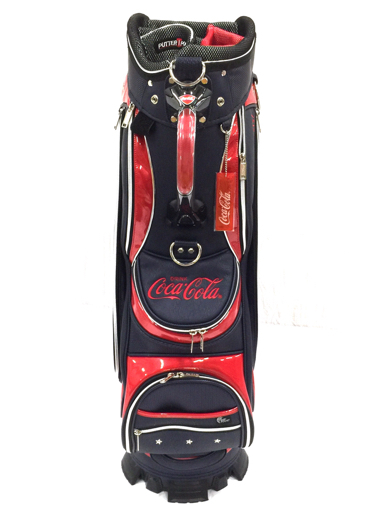コカ・コーラ CC-195-CB キャディバッグ 9型 47.5インチ対応 8分割 フード・ショルダー・ネームプレート付 タグ付の画像2