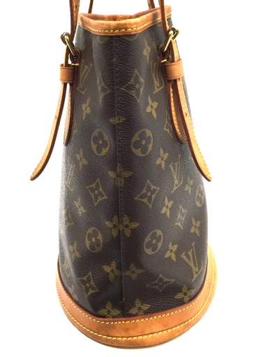 ルイヴィトン モノグラム バケット PM ポーチ付 ハンドバッグ レザー×PVC LOUIS VUITTON_画像3