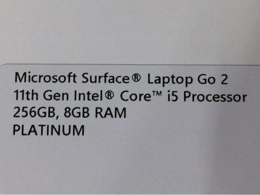 1円 Microsoft Surface Laptop Go 2 12.4インチ ノートPC 8GB 256GB Win11の画像10