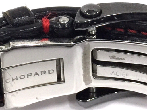 ショパール 腕時計 8992 SPEED BLACK クロノグラフ GMT 1000本限定 裏スケ AT メンズ 純正ベルト 稼働 QR042-312の画像10