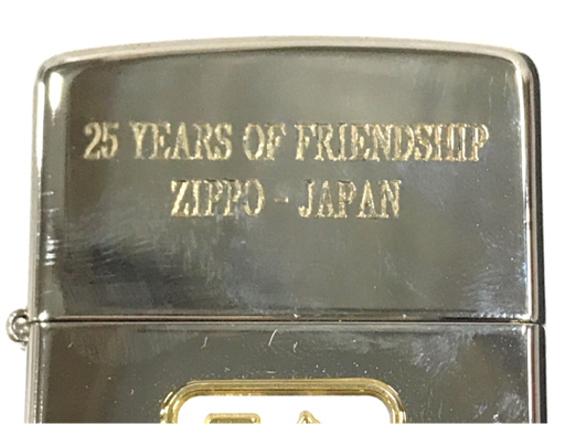 ジッポー 純銀 特別限定品500個 25YEARS OF FRIENDSHIP ZIPPO-JAPAN オイルライター ケース付き ZIPPO