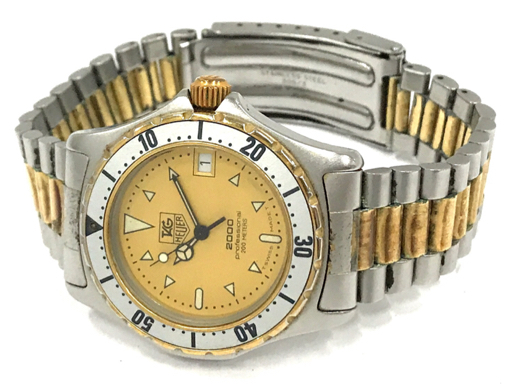 タグホイヤー 2000 プロフェッショナル デイト クォーツ 腕時計 ボーイズサイズ 未稼働品 純正ブレス TAG Heuerの画像4