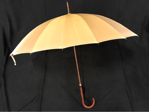 前原光榮商店 傘 雨傘 サーモンピンク タマムシ ゴールド金具 レディース 全長86cm_画像3