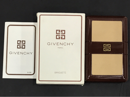  Givenchy GIVENCHY tortoise shell pattern × Gold color silver color black brand gas lighter total 4 point set 