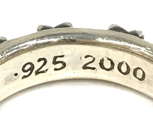 クロムハーツ スターバンドリング 指輪 アクセサリー 925 総重量約12.2g 19号 メンズ Chrome Heartsの画像8