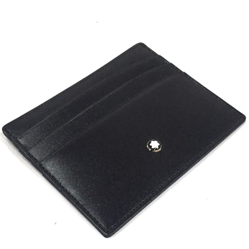 モンブラン ビジネスカードホルダー / カードケース ロゴ レザー ブラック 黒 計2点 付属品有り MONTBLANCの画像5
