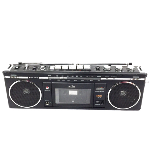 SANYO サンヨー MR-U4SR ラジカセ FM/AM ラジオ カセットテープ オーディオ機器 通電確認済_画像2