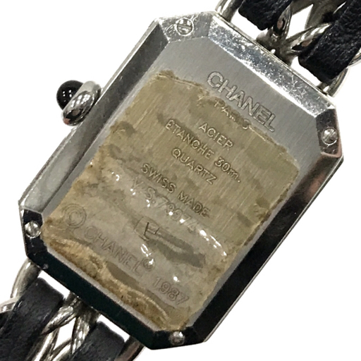 シャネル プルミエール Mサイズ クォーツ 腕時計 ブラック文字盤 スクエアフェイス 未稼働品 ブランド小物 CHANELの画像2