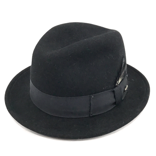 ベイリー サイズ L ウール ハット 帽子 メンズ 黒 ブラック ファッション小物 Bailey_画像1