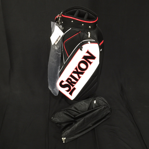 スリクソン GGC-128G 9.0形 キャディバッグ ゴルフバッグ ブラック×レッド 5穴 タグ付き SRIXONの画像1