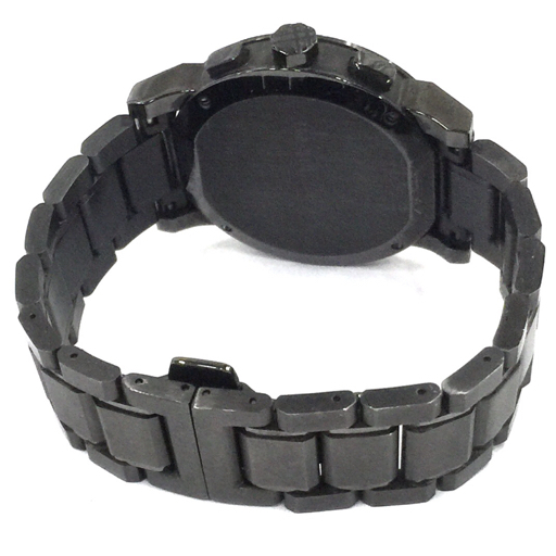 1円 バーバリー 腕時計 BU9354 ラウンド クロノグラフ クォーツ メンズ 純正ベルト ブラック 付属品有り BURBERRYの画像5