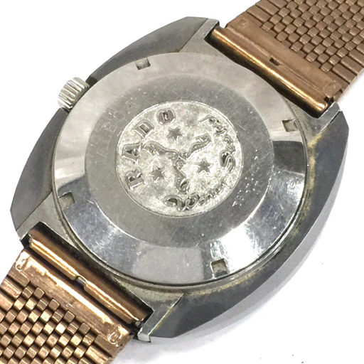 1円 ラドー 腕時計 BALBOA ラウンド デイデイト シルバーカラー金具 自動巻き メンズ 社外ベルト 稼働 RADO_画像2
