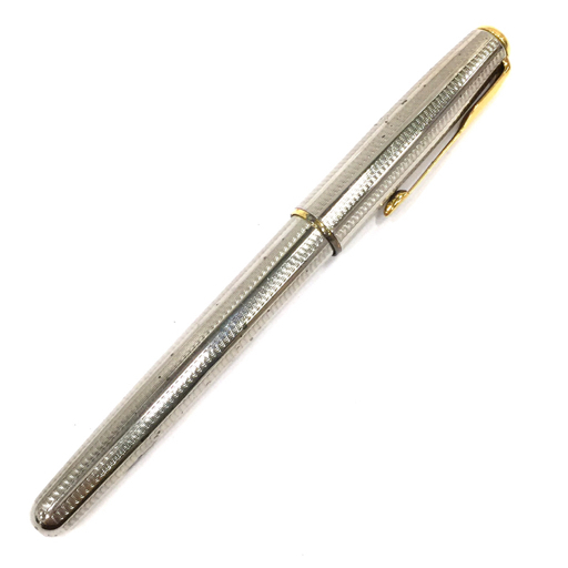 パーカー 万年筆 ペン先18K カートリッジ式 シルバーカラー 筆記用具 文房具 PARKER_画像2