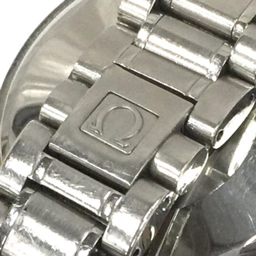 1円 オメガ 腕時計 スピードマスター クロノグラフ 黒文字盤 SVカラー金具 自動巻き メンズ 純正ベルト OMEGA_画像8
