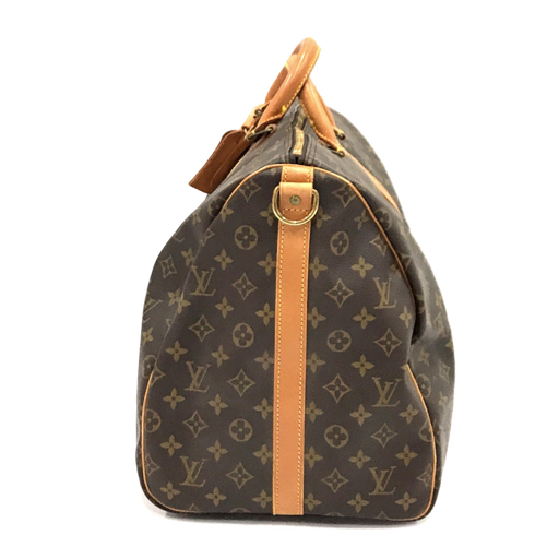 ルイヴィトン M41424 モノグラム キーポル55 ボストンバッグ ブラウン系 ネームタグ付き LOUIS VUITTON QG042-57の画像2