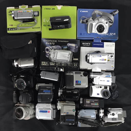 1円 Victor GZ-MS101-B/Panasonic HDC-HS9/SONY HDR-CX370V 等 含む ビデオ カメラ 等 まとめ セットの画像1