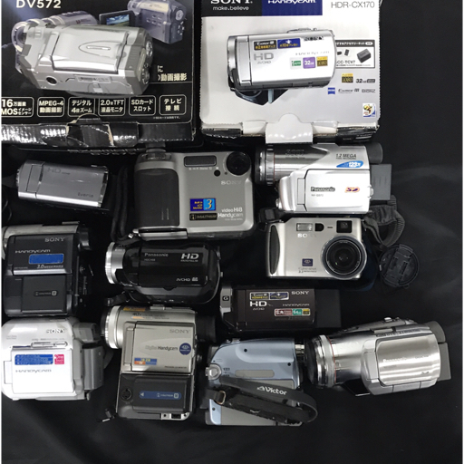 1円 Victor GZ-MS101-B/Panasonic HDC-HS9/SONY HDR-CX370V 等 含む ビデオ カメラ 等 まとめ セットの画像10