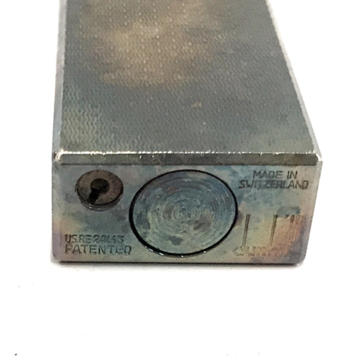 ダンヒル ローラー式 ガスライター シルバーカラー 喫煙具 喫煙グッズ 2.5cm×6.5cm 保存箱付 dunhillの画像3