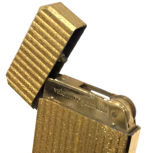 送料360円 ヴァレンティノ ガラヴァーニ ガスライター 喫煙具 Vロゴ ゴールドカラー金具 約5.5×2.8cm 同梱NG_画像4