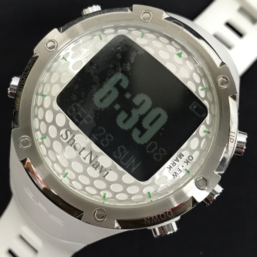 1円 Shot Navi W1-FW GPS GOLF WATCH ショットナビ GPSゴルフ ウォッチ 腕時計 通電確認済の画像1