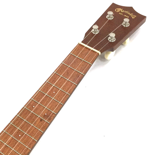 マーチン ソプラノウクレレ 弦楽器 S1 UKE マホガニー単板 ギアペグ 17F ブラウン 付属品有り Martin&Co._画像2