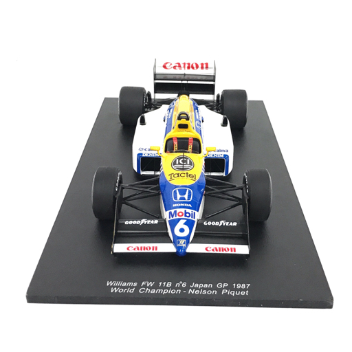 スパーク 1/18 Williams FW 11B Japan GP 1987 World Champion Canon #6 ホワイト×ブルー×イエロー 18S118の画像2