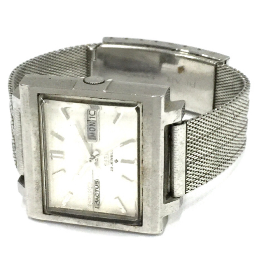 セイコー 5 アクタス デイデイト 自動巻 オートマチック 腕時計 6106-5440 メンズ ホワイト文字盤 SEIKO QR042-277の画像4