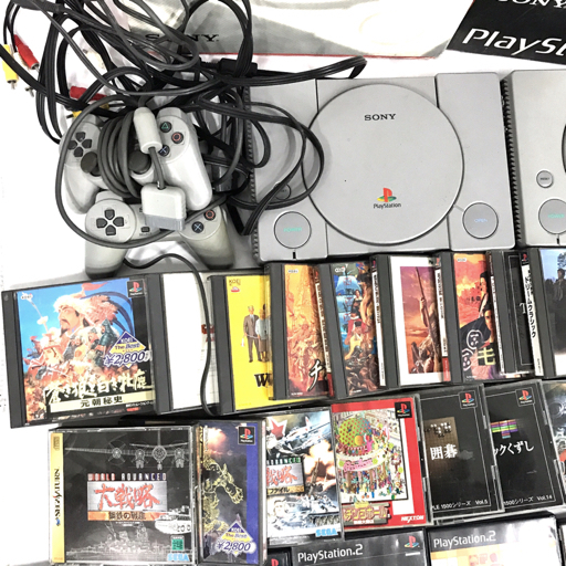 SONY SCPH-39000 PS2 SCPH-7000 SCPH-3000 PS 本体 PS PS2 セガサターン ソフト 含む ゲーム まとめセット_画像2