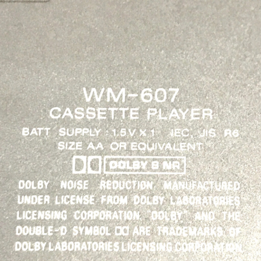 SONY ソニー WM-607 WALKMAN ポータブルカセットプレーヤー オーディオ機器 通電確認済の画像6