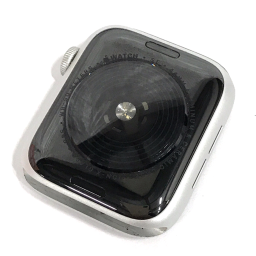 1円 Apple Watch SE 44mm GPSモデル MKQ43J/A A2352 シルバー スマートウォッチの画像6