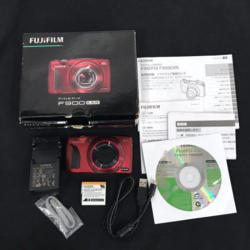 1円 FUJIFILM Finepix F900 EXR コンパクトデジタルカメラ レッド C272142_画像1