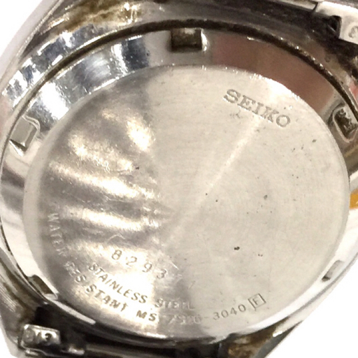 セイコー 5 デイデイト 自動巻 オートマチック 腕時計 7S26-3040 ホワイト文字盤 不動品 ジャンク品 QR042-252の画像2