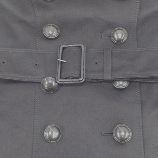 バーバリー ロンドン サイズ 38 長袖 トレンチコート ボタン コットン レディース ブラック ベルト付き BURBERRYの画像5