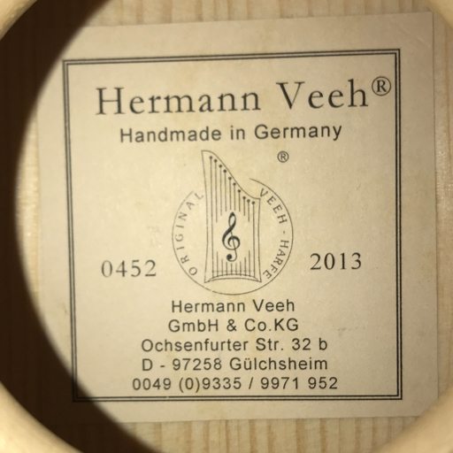 1円 ヘルマンハープ 25弦 エントリーモデル Mタイプ ケース付き 弦楽器 Hermann Veehの画像7