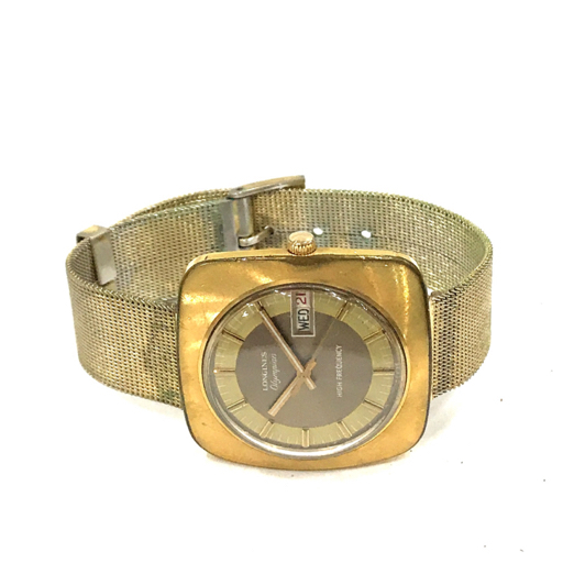 ロンジン オリンピアン 自動巻き 機械式 腕時計 メンズ ゴールドカラー文字盤 不動品 ファッション小物 QR042-276の画像5