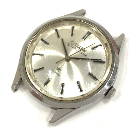 シチズン クリスタルデラックス 手巻き 機械式 腕時計 フェイスのみ 3003-T シルバーカラー文字盤 QR042-258の画像1