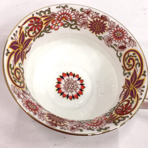 ウェッジウッド CRIMSON ORIENT カップ ＆ ソーサー 1客 レッド×ホワイト 食器 保存箱付き WEDGWOOD QZ043-13の画像3