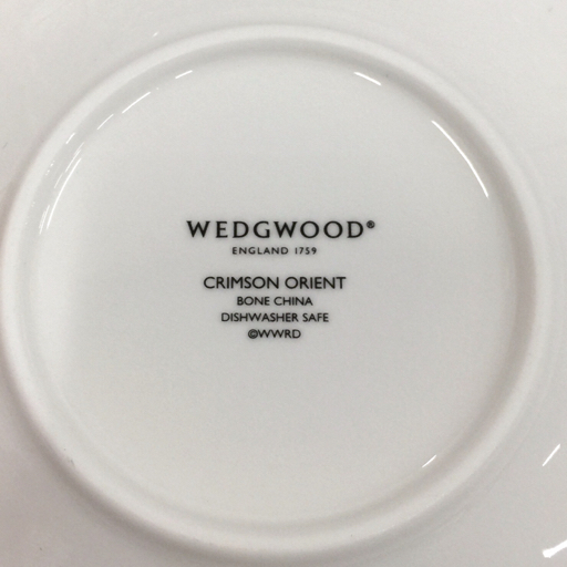 ウェッジウッド CRIMSON ORIENT カップ ＆ ソーサー 1客 レッド×ホワイト 食器 保存箱付き WEDGWOOD QZ043-13の画像6