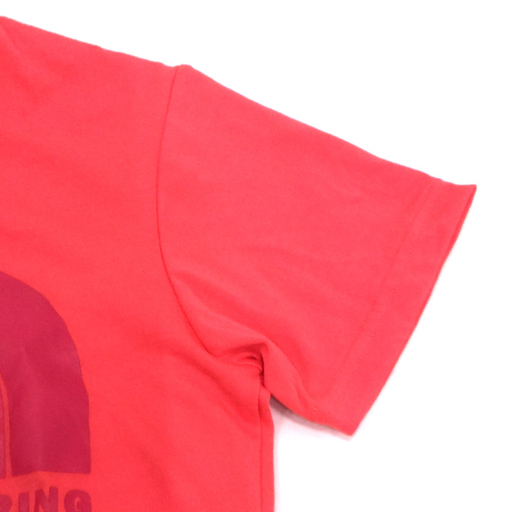 送料360円 ザ ノースフェイス サイズ M 半袖 Tシャツ 英字ロゴ NTW31552 ポリエステル レディース ピンク 同梱NGの画像3