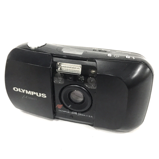 OLYMPUS μ ブラック 35mm 1:3.5 コンパクトフィルムカメラ オリンパスの画像1